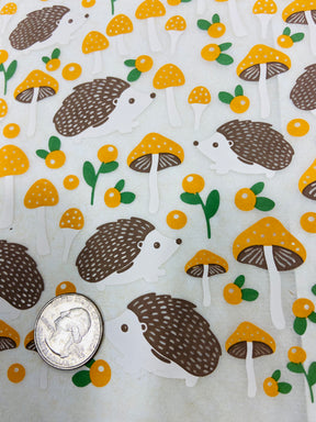 Hedgehogs & Shrooms  - Underglaze Transfer Sheet