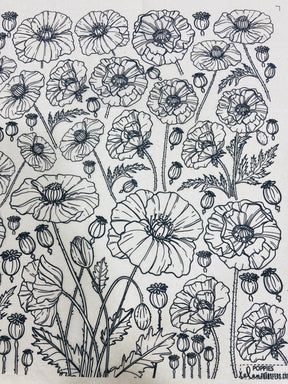 Poppies - Underglaze Transfer Sheet