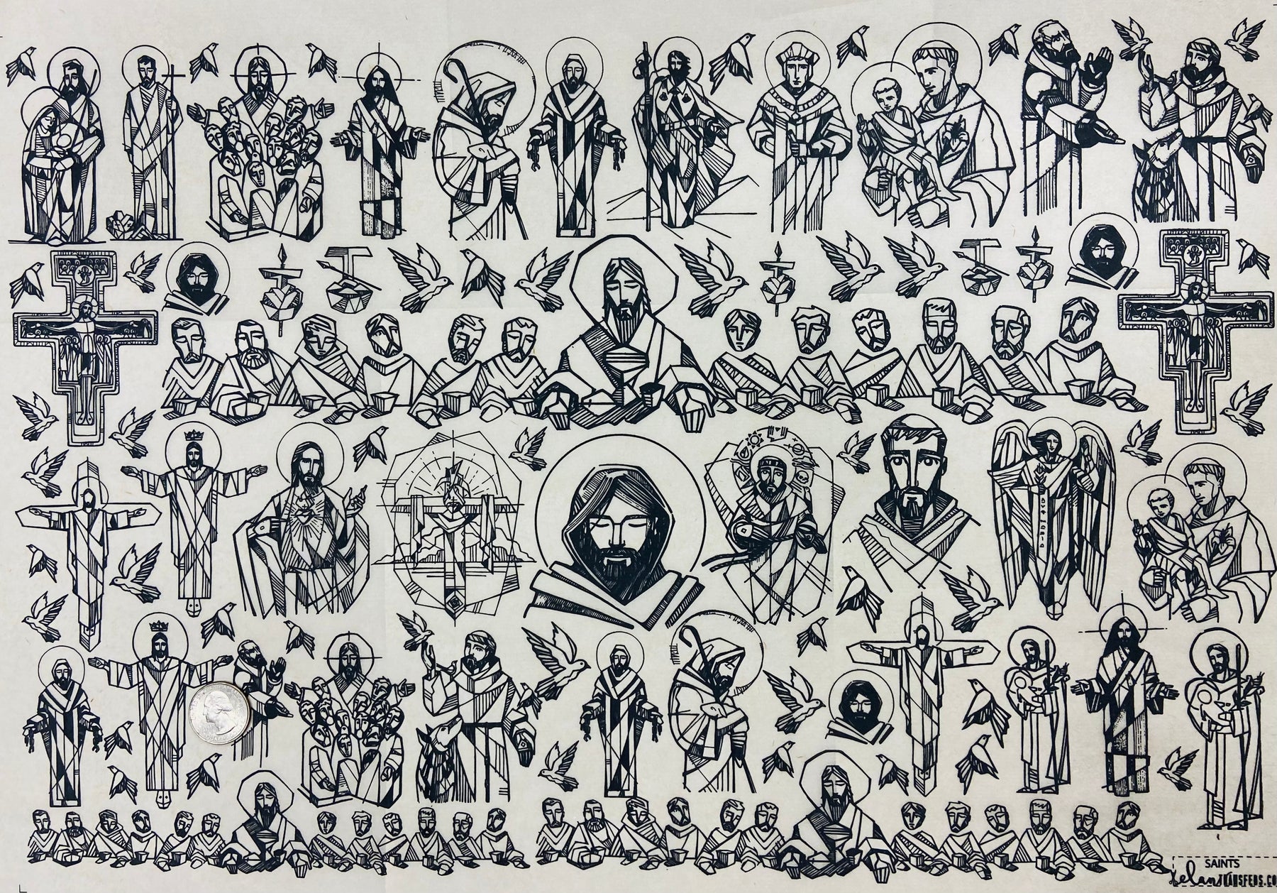 Saints - Underglaze Transfer Sheet