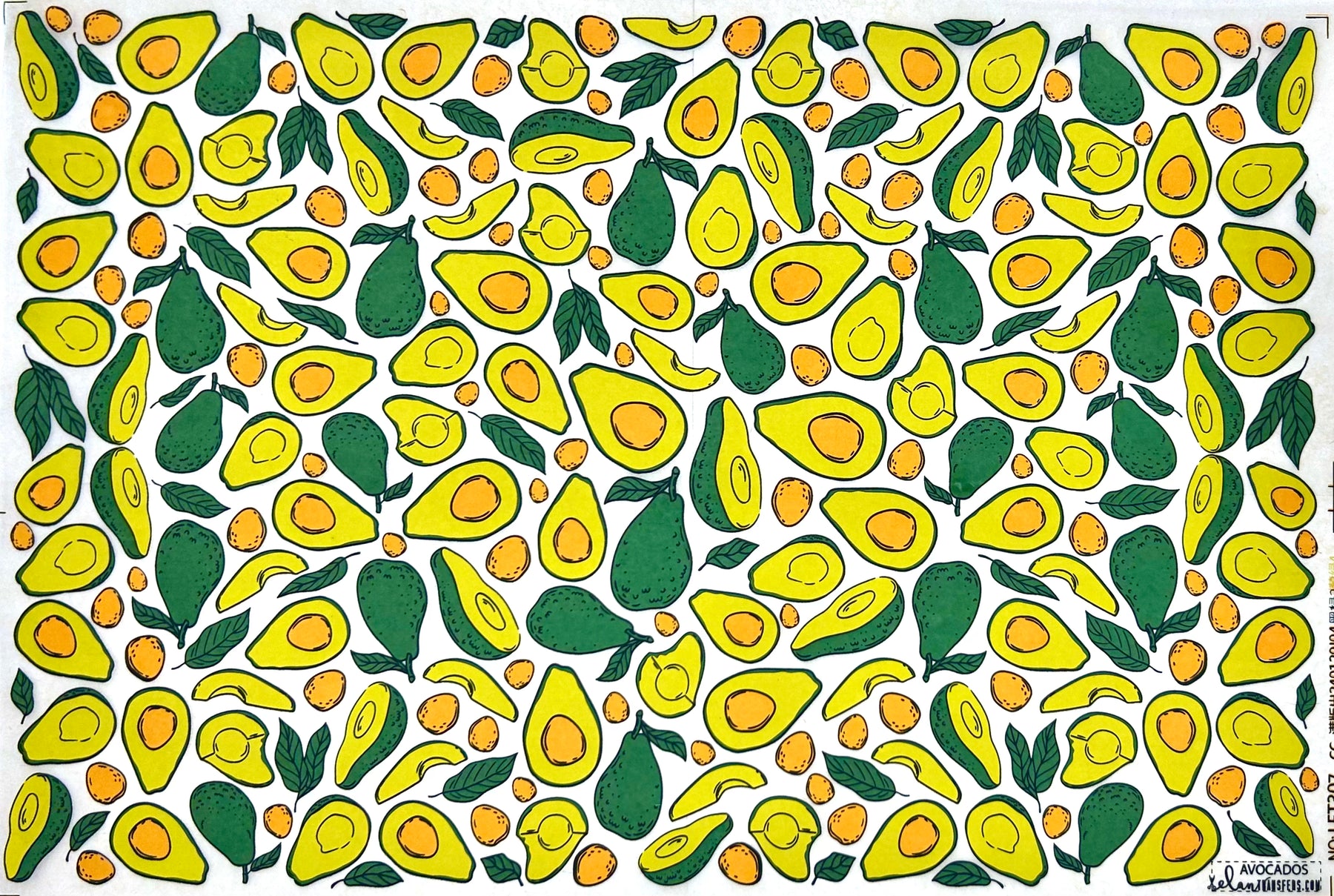 Avocados - Underglaze Transfer Sheet