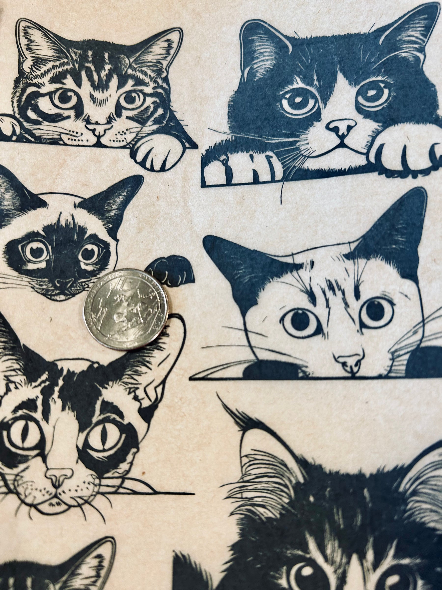 Zany Cats - Underglaze Transfer Sheet