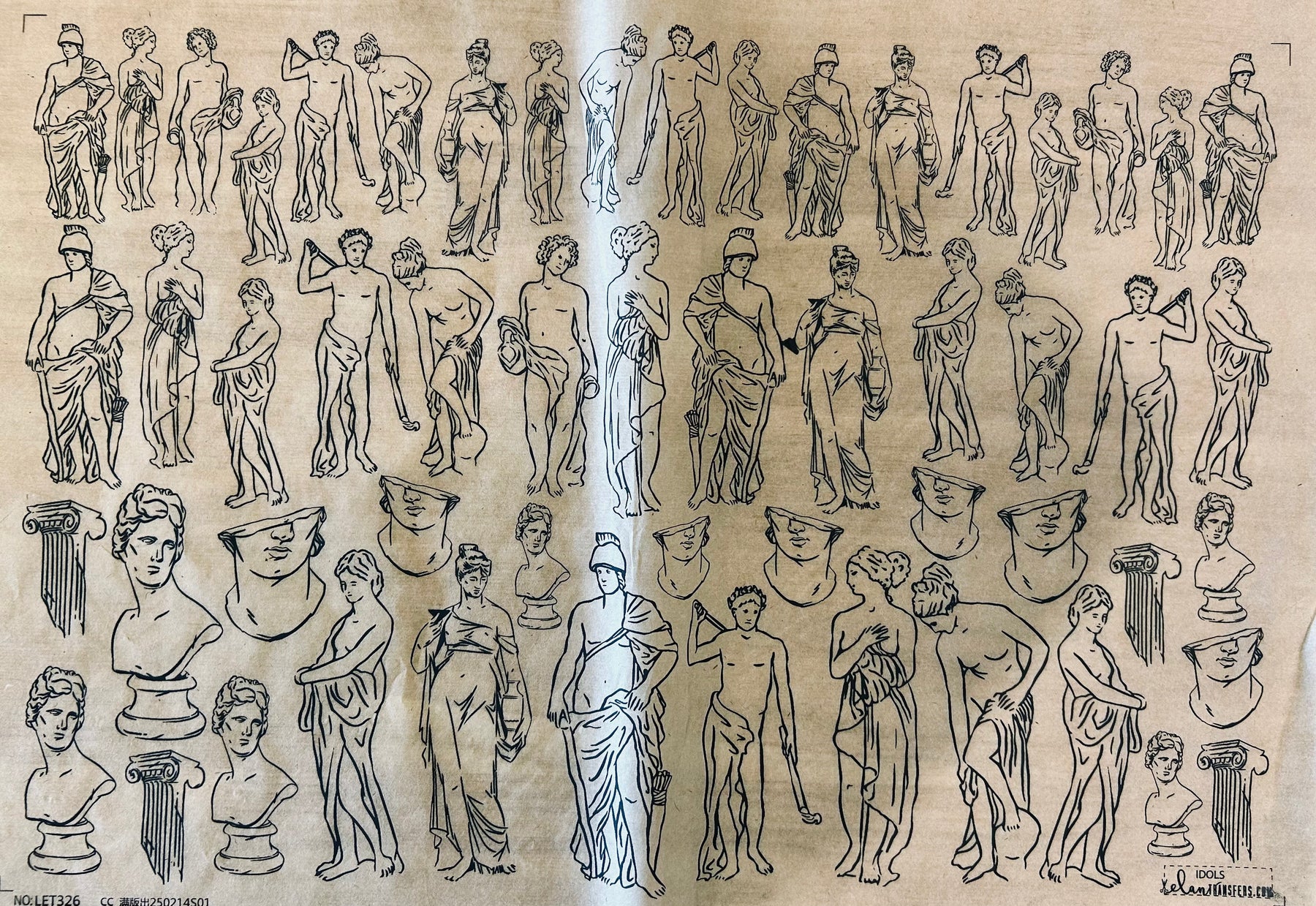 Idols - Underglaze Transfer Sheet