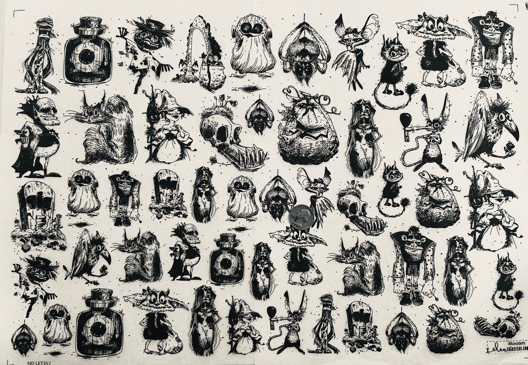 Monsters - Underglaze Transfer Sheet
