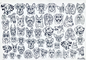 Dogs - Underglaze Transfer Sheet