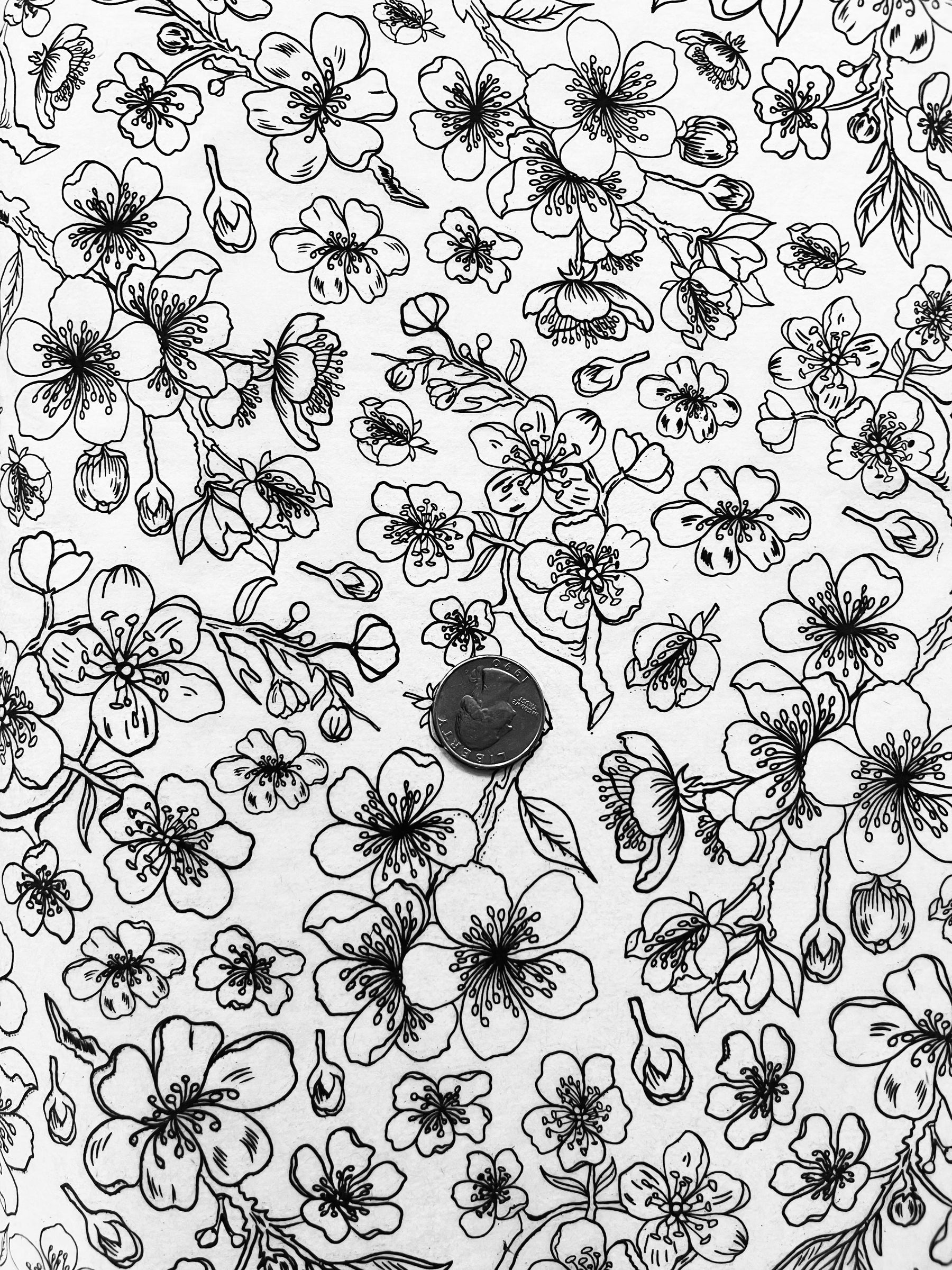 Cherry Branches - Underglaze Transfer Sheet