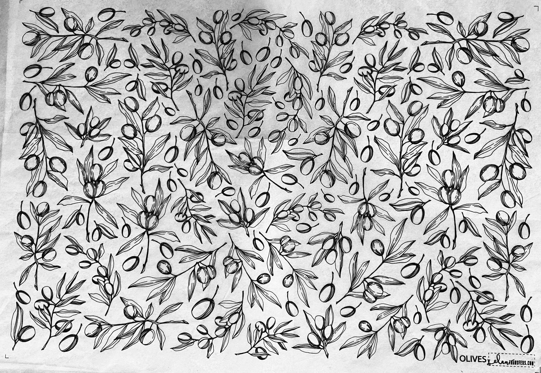 Olives - Underglaze Transfer Sheet