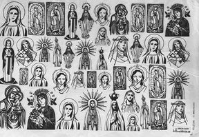Virgin Mary - Underglaze Transfer Sheet