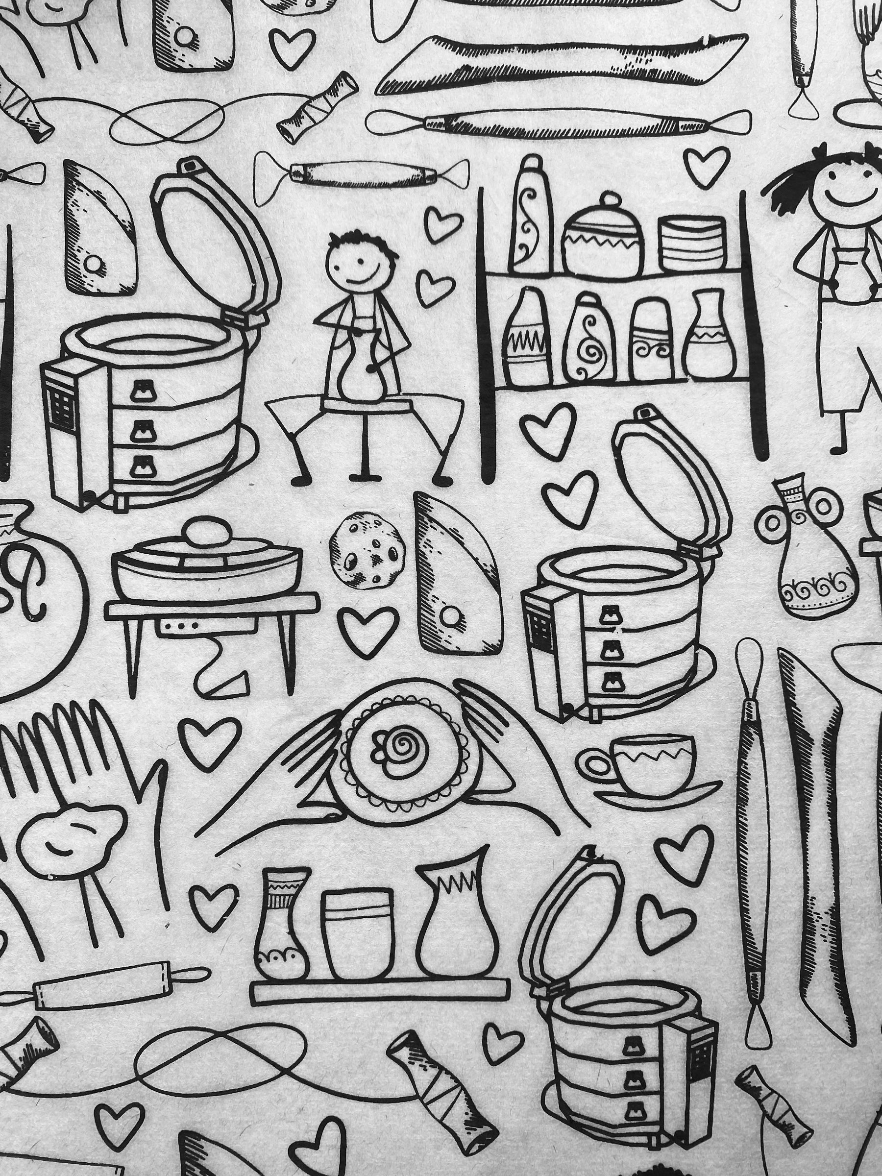 Pottery Studio - Underglaze Transfer Sheet