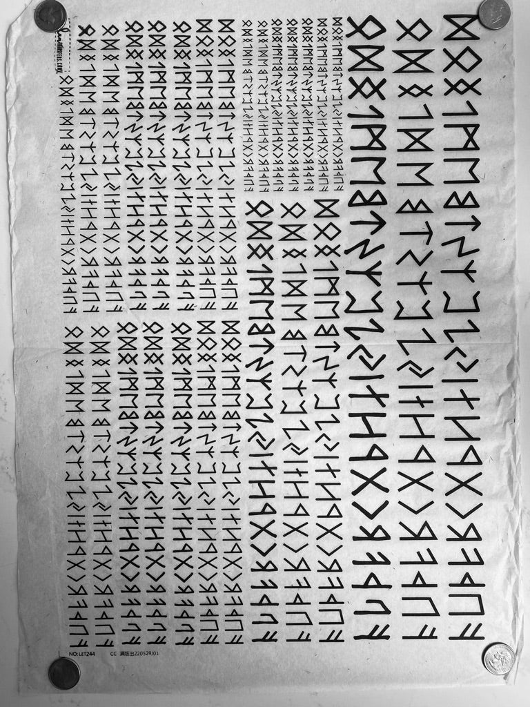 Runes - Underglaze Transfer Sheet