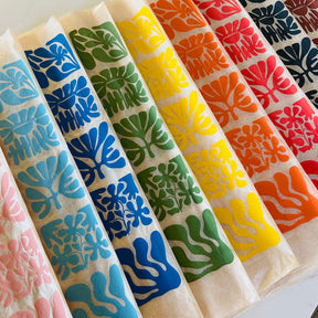 Wood Block Flowers - Underglaze Transfer Sheet