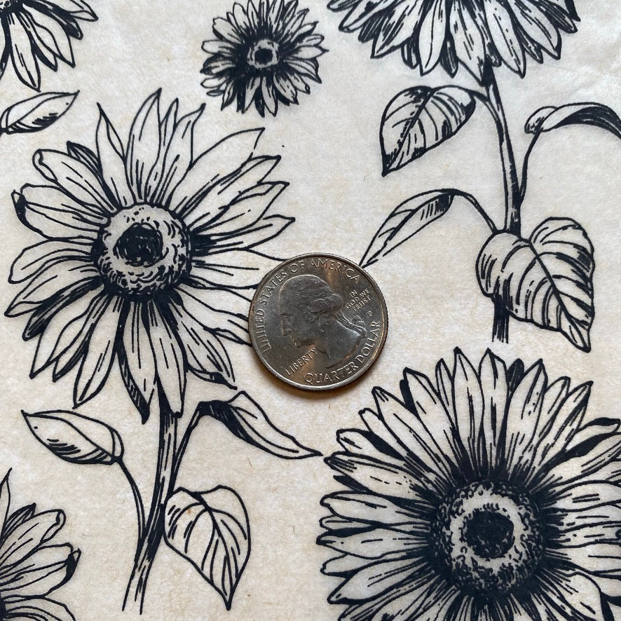 Sunflowers - Underglaze Transfer Sheet