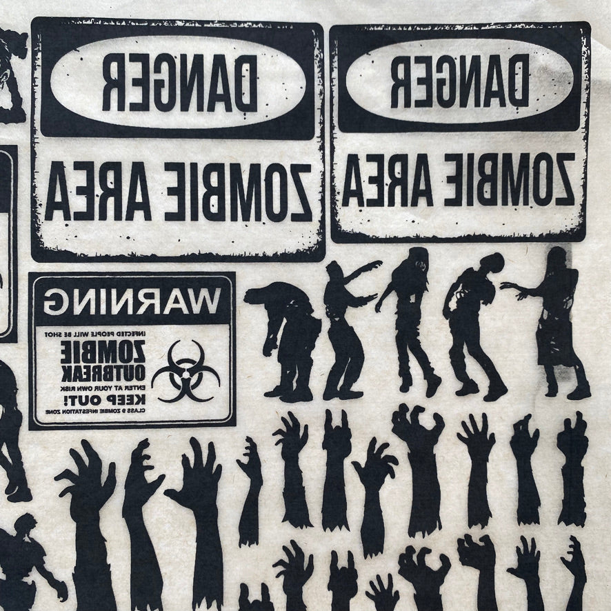 Zombies - Underglaze Transfer Sheet