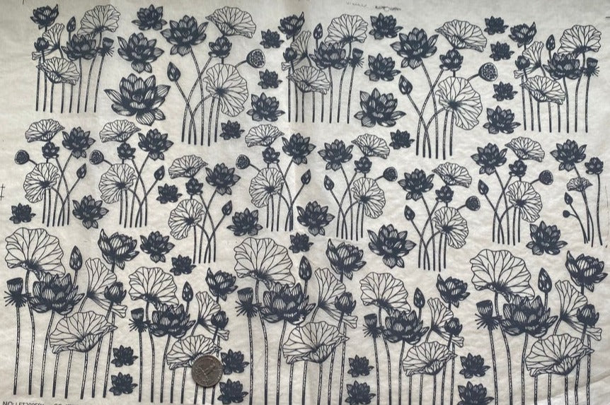 Lotus Flowers - Underglaze Transfer Sheet