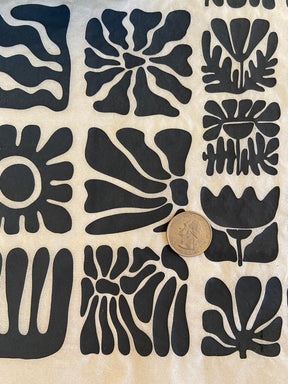 Wood Block Flowers - Underglaze Transfer Sheet