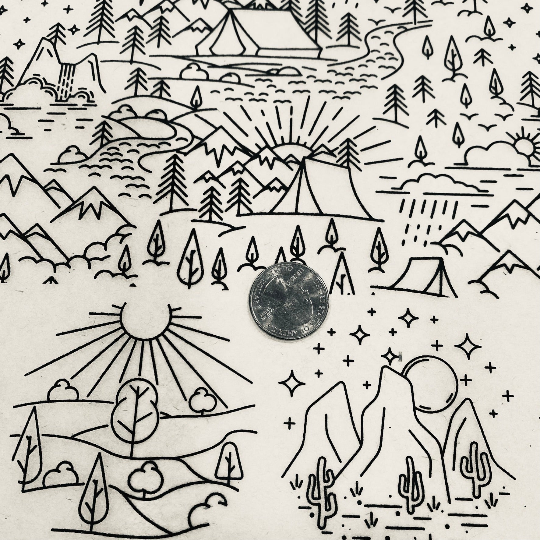 Camping - Underglaze Transfer Sheet