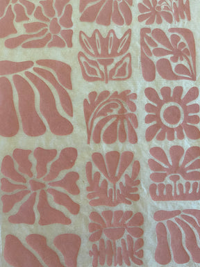 Wood Block Flowers - Underglaze Transfer Sheet