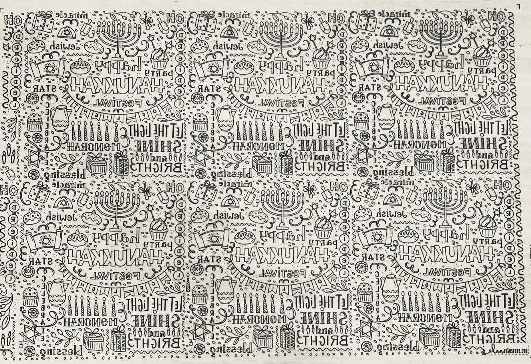 Hanukkah - Underglaze Transfer Sheet