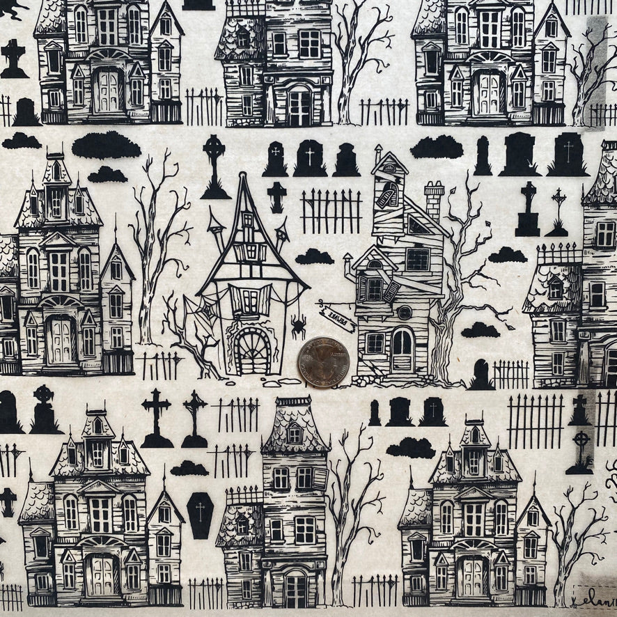 Haunted House - Underglaze Transfer Sheet
