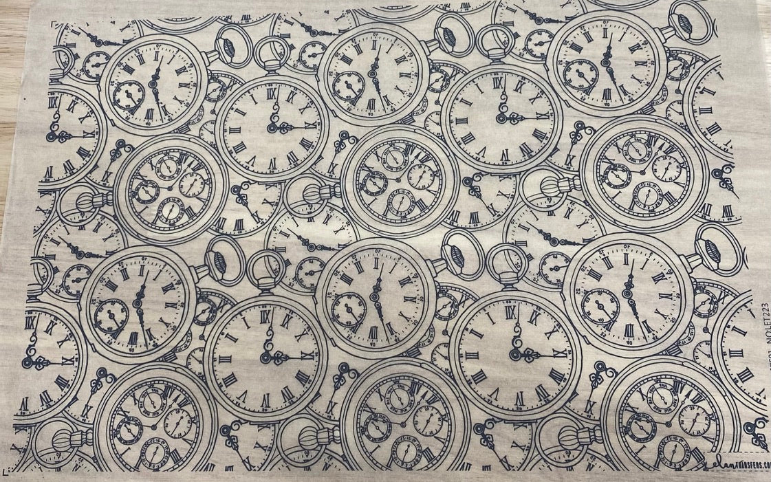 Clocks - Underglaze Transfer Sheet