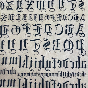 Old English - Underglaze Transfer Sheet