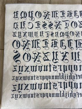 Old English - Underglaze Transfer Sheet