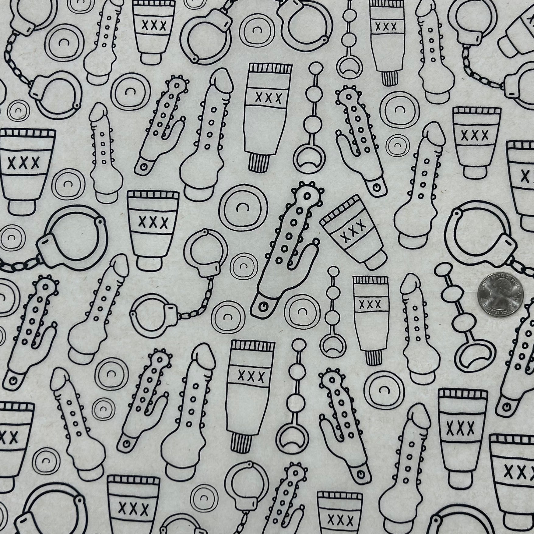 Sex Toys - Underglaze Transfer Sheet
