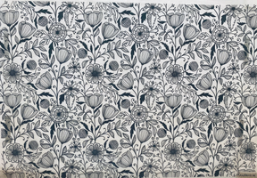 Flower Doodle - Underglaze Transfer Sheet