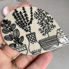 Potted Plants - Underglaze Transfer Sheet