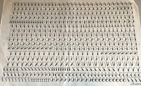 Tattoo Font - Underglaze Transfer Sheet