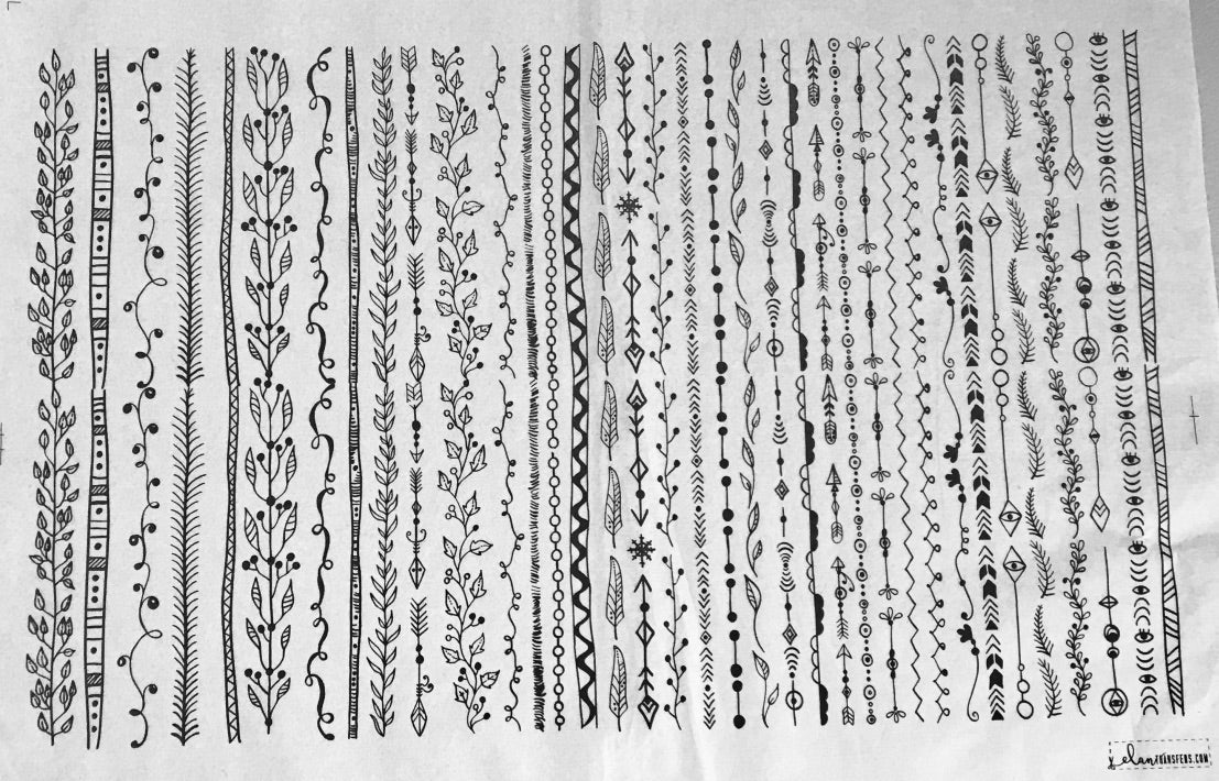 Borders - Underglaze Transfer Sheet
